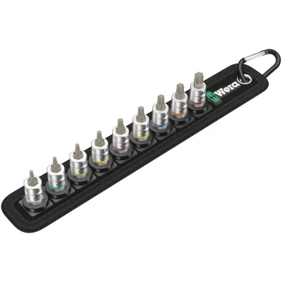 Afbeelding van Wera Belt A 3 HF Zyklop 9 delige bitdoppenset vasthoudfunctie op gordel torx 1/4&quot;