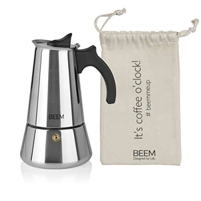 Afbeelding van BEEM Espresso Maker 6 kops 300ML percolator Moka geschikt voor alle kookplaten incl. inductie