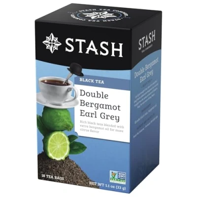 Afbeelding van Stash Tea Company, zwarte thee, bergamot, Graf Grey, 18 zakken, 33 g