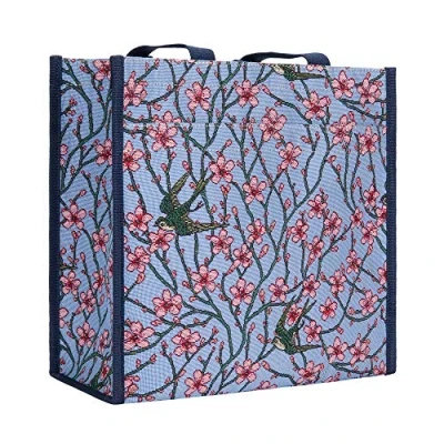 Afbeelding van Signare Cityshopper Blossom and Swallow Bloesem Zwaluw Schoudertas