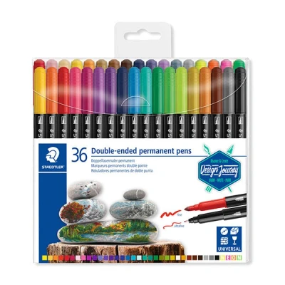 Image de Staedtler marqueur permanent à double pointe assortiment de 36 pièces (0,5 3 mm ogive)