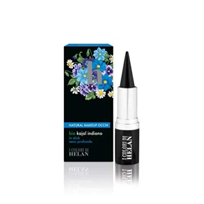 Afbeelding van Helan, De kleuren van Helan biologische Indiase kajal, zacht en ontvlambaar zwart oogpotlood voor intensieve make up, oogpotlood, geldig als eyeliner oogschaduw, kajal ogen,