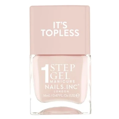 Afbeelding van Nails Inc Topless Renee (roze) gelnagellak, UV vrij, manicure in 1 stap tot 8 dagen, sneldrogend, veganistisch en 21 nagellak voor kinderen volwassenen, zonder basis/top