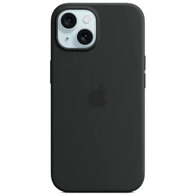 Image de Apple MagSafe Silicone Back Cover Noir iPhone 15