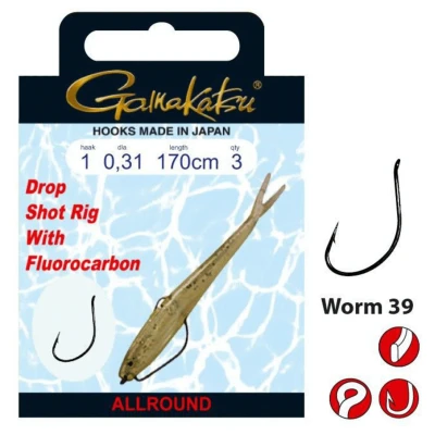 Afbeelding van Spro Booklet Dropshot Worm39 #3 0.22mm 170cm Vishaak