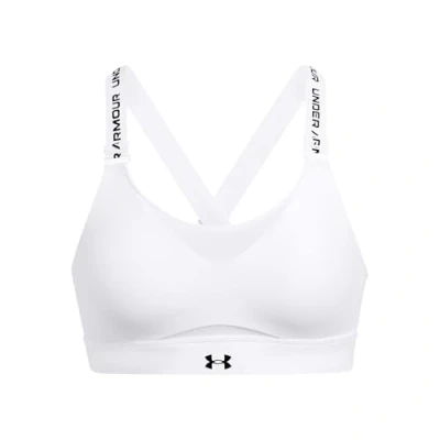 Afbeelding van Under Armour Infinity high 2.0 BRA Sportbh met support, Dames, Maat: SxD E, White/black