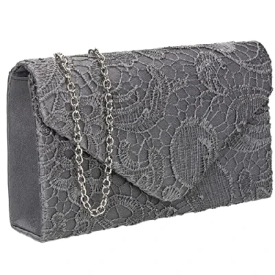 Afbeelding van SWANKYSWANS rachel dames kanten tas, grijs.