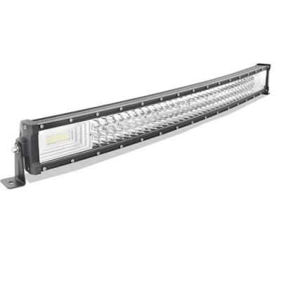 Afbeelding van AUXTINGS Gebogen drierijige 7D ledwerklamp, 82 cm (32 inch) 405 W, schijnwerper, combi straal, DC 12 V 24 V, 6000 K, voor offroad voertuigen, 4x4, ATV, UTV