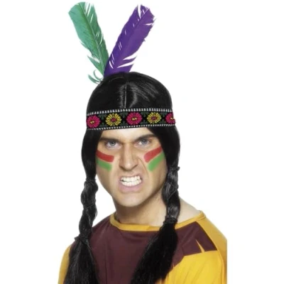 Afbeelding van Dressing Up &amp; Costumes Western Indian Feathered Headband