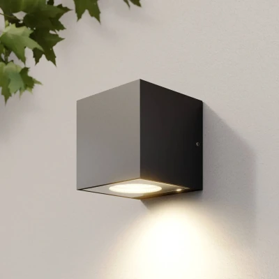 Afbeelding van Arcchio LED wandlamp buiten 1licht drukgegoten aluminium H: 12.5 cm grafiet Inclusief lichtbron