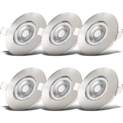 Afbeelding van B.K.Licht Inbouwspots badkamer LED badkamerverlichting 6 stuks spotjes inbouw IP44 Ø9cm 3.000K 460Lm 5W