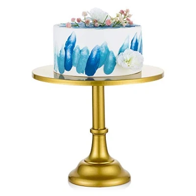 Afbeelding van Nuptio 30cm Gouden Caketribune, Eenvoudige Stijl Metalen Ronde Bruiloft Evenement Verjaardagsfeestje Dessert Cupcake Voetstuk Display Plaat, Goud