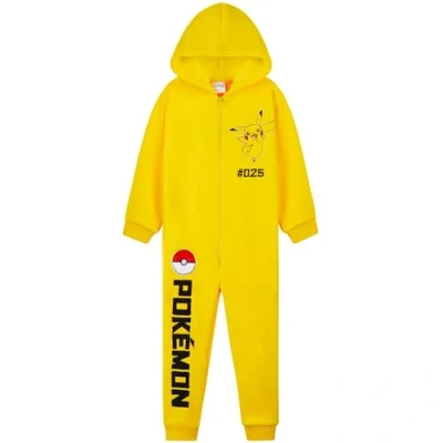 Afbeelding van Pokemon Pikachu Pyjama voor kinderen, fleece, onesie, Charizard, 4 14 jaar, Geel.