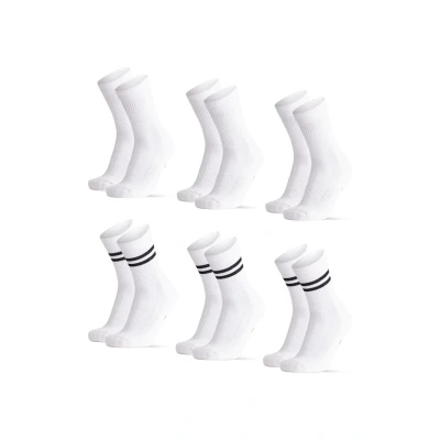 Afbeelding van Danish Endurance Tennis CREW 6 PACK Sokken, Maat: 43 47, Mc black stripes white