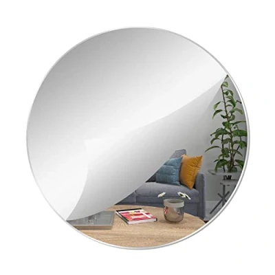 Afbeelding van Yxyaolee Ronde acrylspiegel, zelfklevend, 20 cm, voor thuis, slaapkamer, woonkamer, woondecoratie