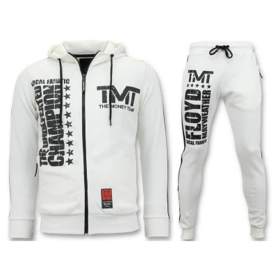 Afbeelding van Local Fanatic Joggingpak Heren TMT Floyd Mayweather Set Wit Maat XL
