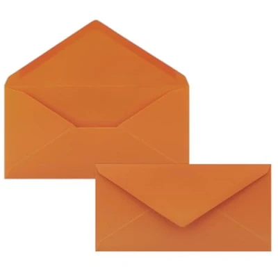Afbeelding van 50 stuks enveloppen terracotta DIN lang 110 x 220 mm (11 22 cm) nat sluiten zonder venster ideaal voor uitnodigingskaarten FarbenFroh by GUSTAV NEUSER