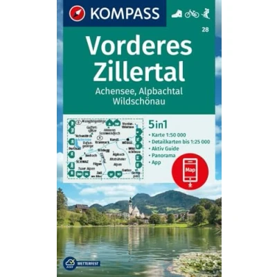 Afbeelding van KOMPASS Wanderkarte 28 Vorderes Zillertal 1:50.000