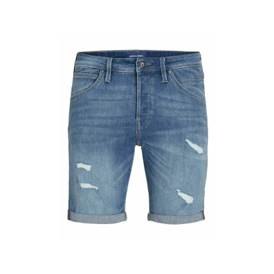 Afbeelding van Jack &amp; Jones Broek Jjirick Jjfox Shorts Cb 310 Sn 12269608 Blue Denim/am 319 W. Mannen Maat M