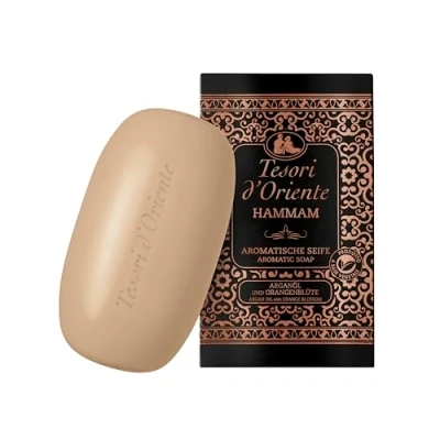 Afbeelding van Tesori d&#039;Oriente Hammam vloeibare zeep, 300 ml, aromatische handzeep met arganolie en oranjebloesem, zeepdispenser pomp voor een zachte reiniging, ritueel van