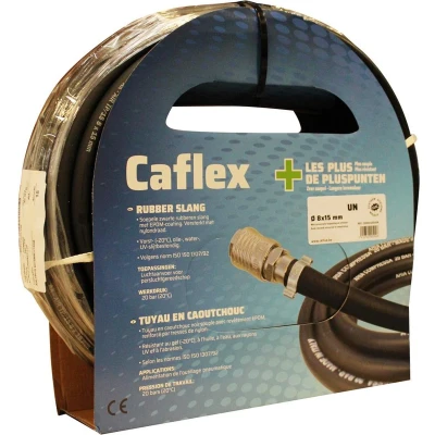 Afbeelding van CriKo rubber persluchtslang voor compressor 15 meter Zeer flexibel Ø x 8 mm Universele koppelingen Max 20 bar