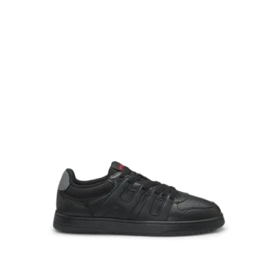 Afbeelding van HUGO Hadrian TENN Sneakers laag, Heren, Maat: 44, Black Textiel/ synthetisch