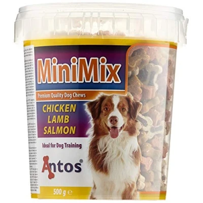 Afbeelding van Antos Mini Botjes Mix Zalm/Kip/Lam 500 gr