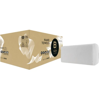 Afbeelding van Handdoek BlackSatino Original PT30 v vouw 2 laags 25x23cm wit 274570
