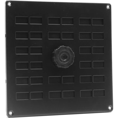 Afbeelding van Nedco aluminium schuifrooster zwart 200x200mm