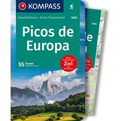 Afbeelding van KOMPASS Wanderführer Picos de Europa, 55 Touren mit Extra Tourenkarte
