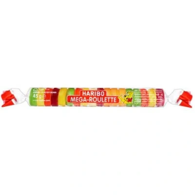 Image de Haribo Mega Roulettes Fruits 45G