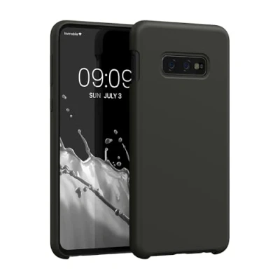 Afbeelding van kwmobile telefoonhoesje geschikt voor Samsung Galaxy S10e Hoesje met siliconen coating Smartphone case in donkergrijs