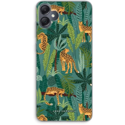 Afbeelding van Case Company® hoesje geschikt voor Samsung Galaxy A05 Luipaard 2 Soft Cover Telefoonhoesje Bescherming aan alle Kanten en Schermrand