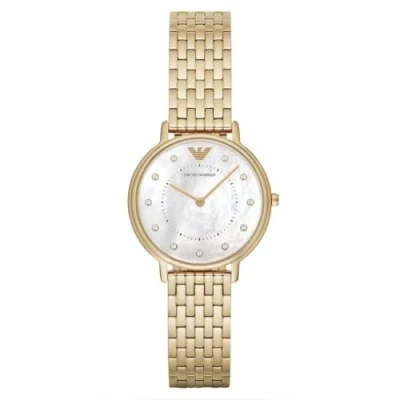 Afbeelding van Emporio Armani dames horloge met twee wijzers. , Goud, taille unique
