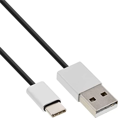 Afbeelding van InLine USB C naar A kabel USB2.0 tot 1A / zwart 5 meter