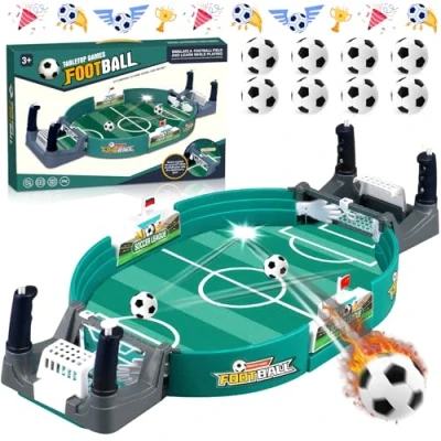 Afbeelding van NLMWTI Mini voetbalspel, 8 ballen, tafelvoetbal voor kinderen, voetbalbordspellen, interactief spel tussen ouders en kinderen