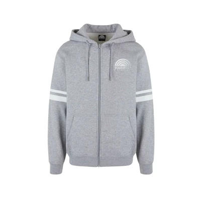 Afbeelding van Southpole College Sweater met rits, Heren, Maat: Large, Heathergrey white