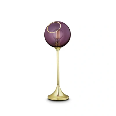 Afbeelding van Ballroom tafellamp, paars, glas, mondgeblazen, dimbaar