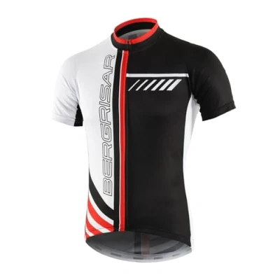Afbeelding van BERGRISAR Fietsshirt voor heren, ademend, sneldrogend, fietskleding, mountainbike, met korte mouwen, jersey