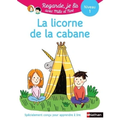 Image de la licorne de cabane Niveau 1 Regarde, je lis!