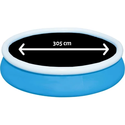 Afbeelding van Comfortpool Pro Solarzeil/Afdekzeil Rond Zwembad Geschikt voor zwembaden van ø305 cm Zwart als Intex afdekzeil of Bestway