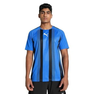 Afbeelding van Puma Teamliga Shirt Korte Mouw Heren Royal / Zwart Maat: L