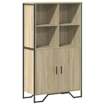 Afbeelding van vidaXL Hoge kast 79,5x35,5x137,5 cm bewerkt hout sonoma eikenkleurig