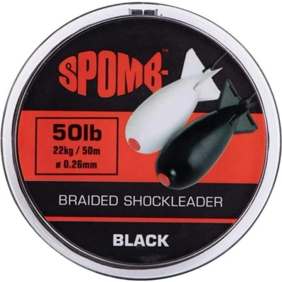 Afbeelding van Spomb Braided Leader Black 50m 22kg/50lb Gevlochten lijn