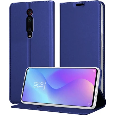 Afbeelding van Cadorabo Hoesje geschikt voor Xiaomi Mi 9T / PRO RedMi K20 in CLASSY DONKER BLAUW Beschermhoes met magnetische sluiting, standfunctie en kaartvakje Book Case Cover Etui
