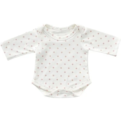 Afbeelding van Byastrup Poppenrompertje Lange Mouw 50 Cm Roze Dots