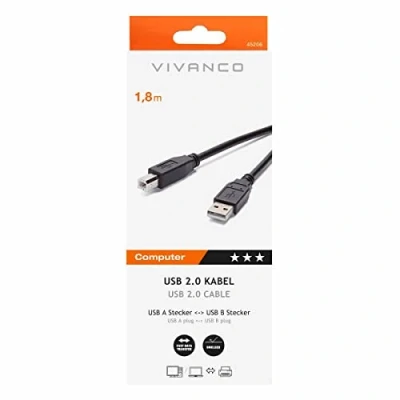 Afbeelding van Vivanco CC U4 18 USB 2.0 komp.Verbindungscable,ST.A St.B,1,