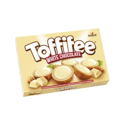 Image de Toffifee White Chocolate 1 x 125 g Noisette caramel avec crème claire et chocolat blanc Idéal pour grignoter partager ensemble