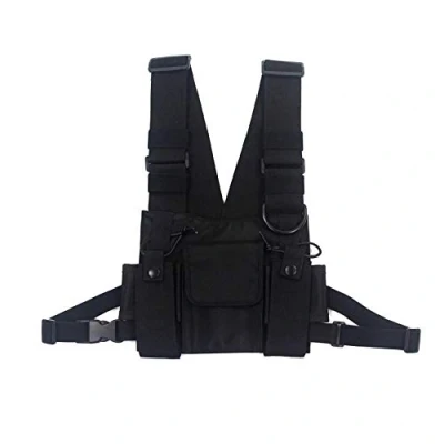 Afbeelding van Longzhuo Schoudertas, Hiphop streetwear tas voor dames en heren, functionele zakken, verstelbare vest, 0, eenheidsmaat,