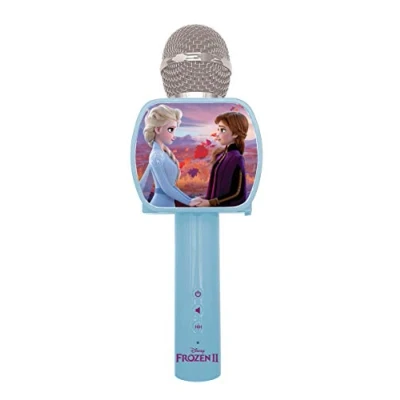 Afbeelding van Lexibook Elsa Anna Olaf Bluetooth microfoon met spraakwisselfunctie, telefoonhouder inbegrepen, geïntegreerde luidspreker, blauw, MIC240FZ